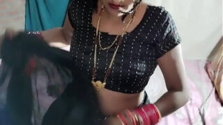 Indian Desi black saree maid fucking hot pussy by boss Video
