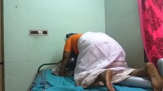 Indian tamil teen girl sucking dick with boob slip Video