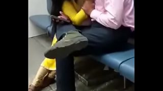 Mumbai Couple Kissing In Train