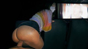 Pandemic Sex at the Movies and Surprise Unprotected Creampie