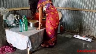 Red Saree Cute Desi Boudi having hot sex with her new boy friend Video