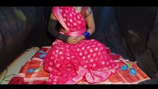 Sexy wife Hard sex in pink saree juicy love holes drilled hard by a horny guy Video