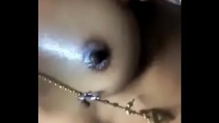 Tamil wife massages her boobs Video