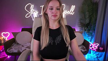 Big Tits Blonde Pulls Down Top And Plays With Her Boobs Video